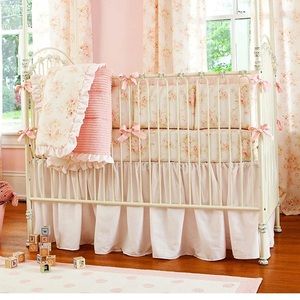 Shabby Chenille Crib Bedding Set & Comforter.